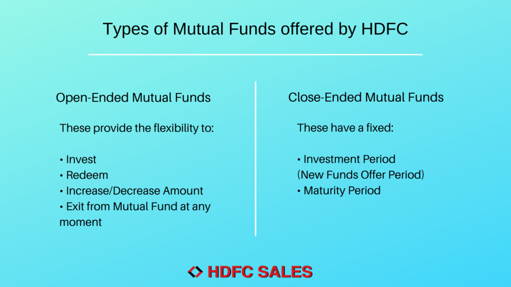 Types of Mutual Funds offered by HDFC