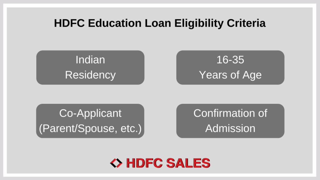 HDFC Education Loan Eligibility Criteria