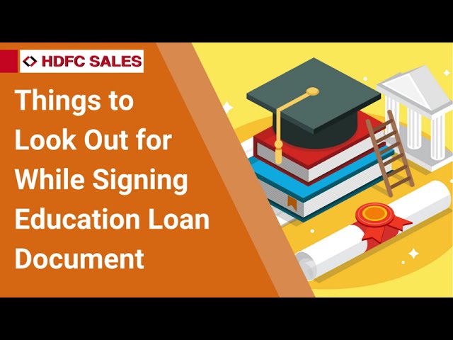 things to know before signing education loan document